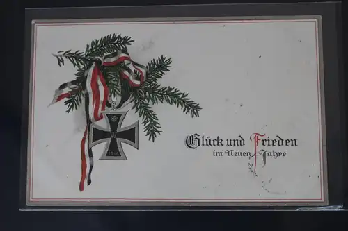 AK Deutschland Glück und Frieden im neuen Jahre Feldpost 1914 #PL312
