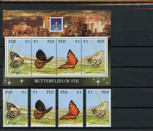 Fidschi Inseln 700-703, Block 11 postfrisch Schmetterling #Schm1137