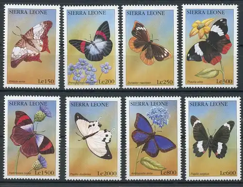 Sierra Leone 2850-2857 postfrisch Schmetterlinge #HB205