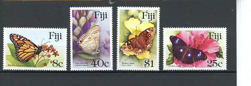 Fidschi Inseln 517-520 postfrisch Schmetterling #Schm1135