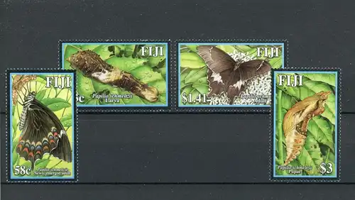 Fidschi Inseln 1085-88 postfrisch Schmetterling #Schm1142