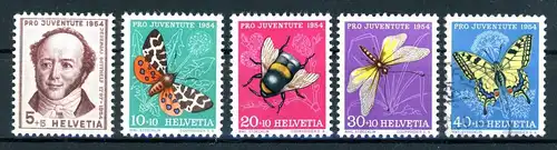 Schweiz 602-606 Schmetterlinge postfrisch + gestempelt #HB267