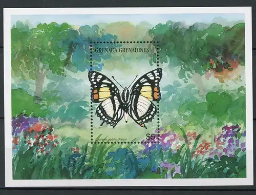 Grenada/ Grenadinen Block 395 postfrisch Schmetterlinge #HB150