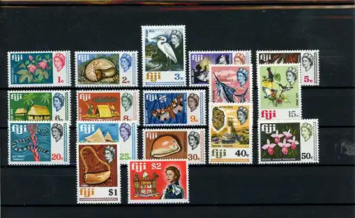 Fidschi Inseln 232-248 postfrisch Schmetterling #Schm1134