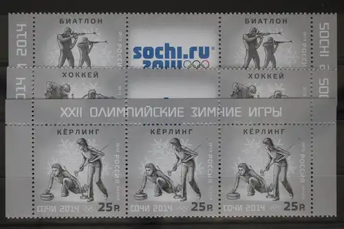 Russland 1975I-1977I postfrisch 3 x Dreierstreifen Olympische Spiele #FD236