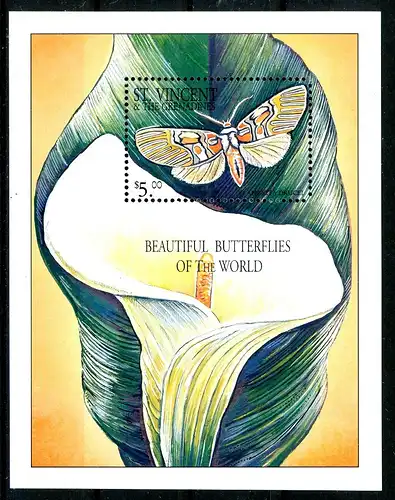 St. Vincent Block 549 postfrisch Schmetterlinge #HB250