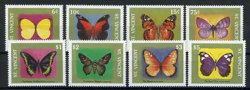 St. Vincent 1343-1350 postfrisch Schmetterlinge #HB194