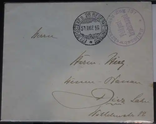 Feldpostbrief Stempel „Ballonabwehrkanonen-Zug 137“ #BC044