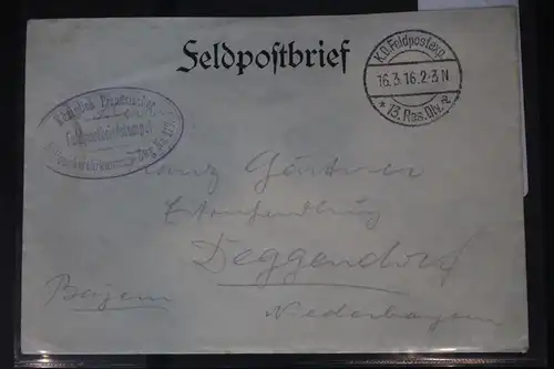 Feldpostbrief Stempel Königlich Preussischer Ballonabwehrkanonen-Zug 117 #BC059