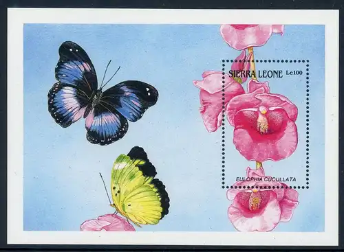 Sierra Leone Block 108 postfrisch Schmetterlinge #HB214