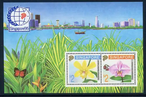Singapur Block 33 postfrisch Orchideen #HB237