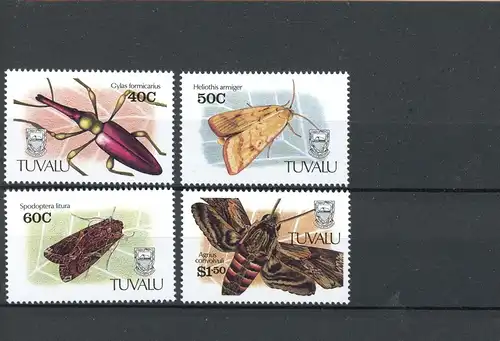 Tuvala 587-590 postfrisch Käfer #Schm1246