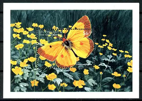 St. Vincent Block 447 postfrisch Schmetterlinge #HB245