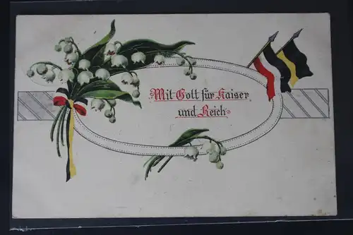 AK Deutschland Mit Gott für Kaiser und Reich Feldpost 1916 #PL553