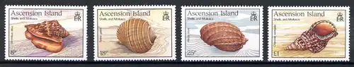 Ascension 510-513 postfrisch Muscheln #1G062