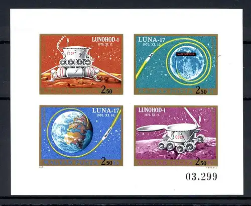 Ungarn KB 2654-2657 B postfrisch Raumfahrt #1B876