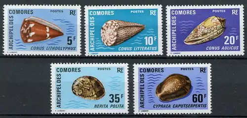 Komoren 129-133 postfrisch Muscheln #Schm1297
