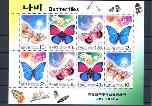 Korea Klb. 4569-4572 postfrisch Schmetterling #Schm1343