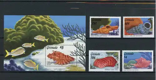 Grenada 1485-1488, Block 161 postfrisch Muscheln #Schm1275