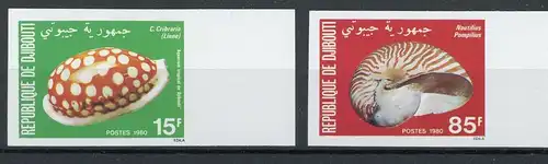 Dschibuti 281-282 B postfrisch Muscheln #Schm1291