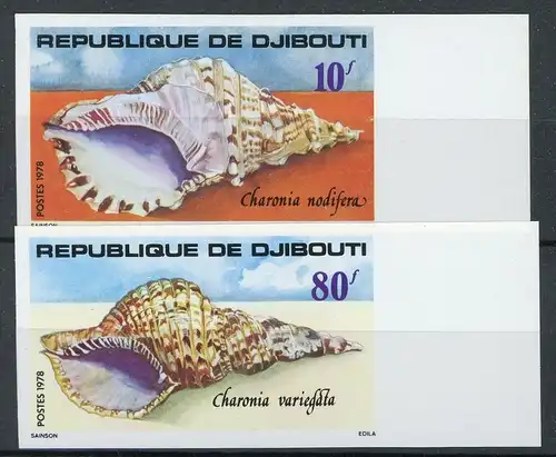 Dschibuti 229-230 B postfrisch Muscheln #Schm1292