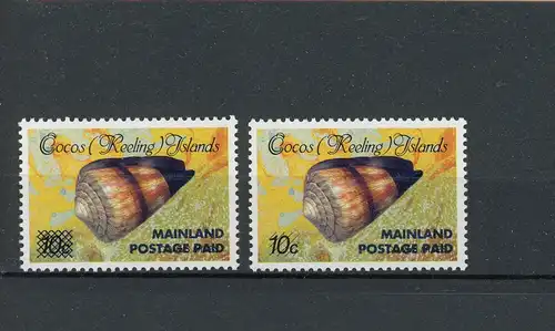 Kokosinseln 240 I+II postfrisch Muscheln #Schm1300