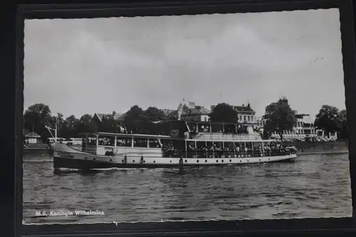 AK Niederlande MS Königin Wilhelmina, Stapellauf: Juni 1927 #PL602