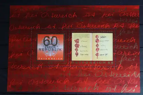 Österreich Block 28 mit 2529 -2530 postfrisch #FK421