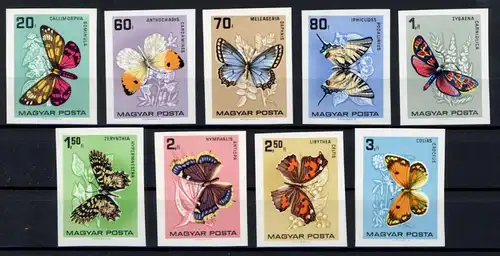 Ungarn 2201-2209 B postfrisch Schmetterling #Schm1317