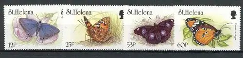 St. Helena 634-37 postfrisch Schmetterling #Schm1530