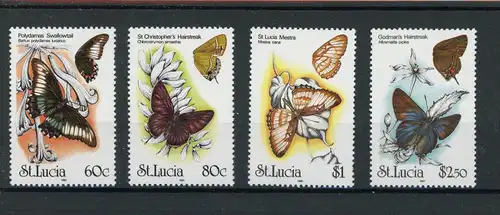 St. Lucia 991-94 postfrisch Schmetterling #Schm1538
