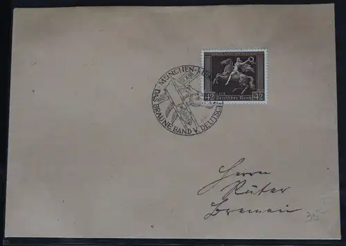 Deutsches Reich 671 auf Brief als Einzelfrankatur #BC079