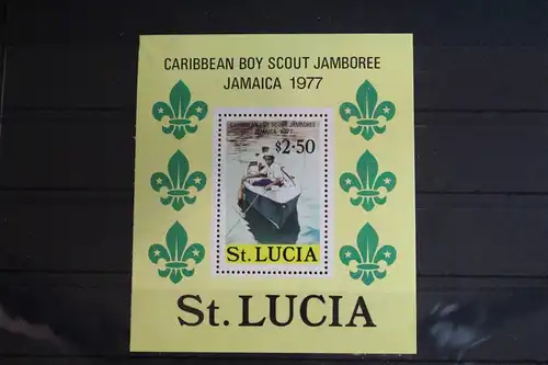 St. Lucia Block 12 postfrisch Pfadfinder #FM266