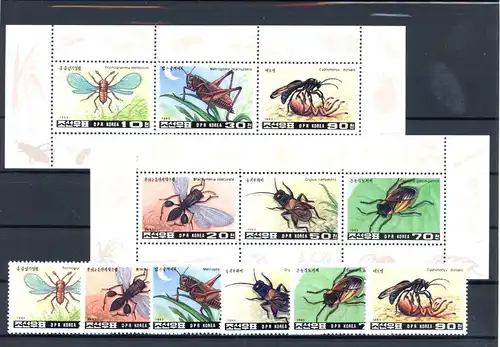 Korea 3413-3418, Klb. postfrisch Insekten #Schm1335