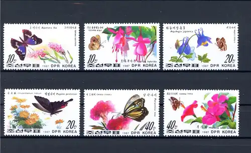 Korea 2825-2830 postfrisch Schmetterling #Schm1326