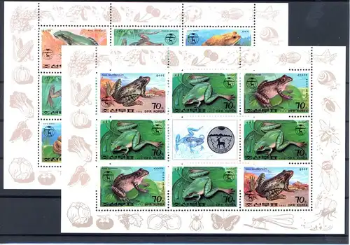 Korea Klb. 3340-3345 postfrisch Frösche #Schm1333