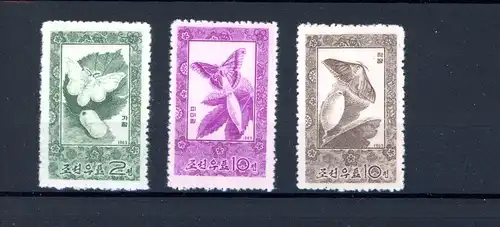 Korea 639-41 postfrisch Seide #Schm1323
