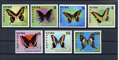 Kuba 1802-1808 postfrisch Schmetterling #Schm1360