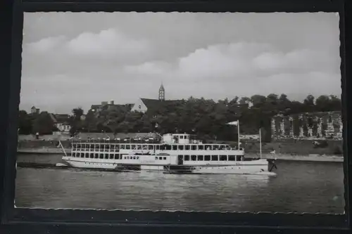 AK Düsseldorf-Kaiserswerth Rheinpartie an d. Barbarossa-Pfalz #PL640