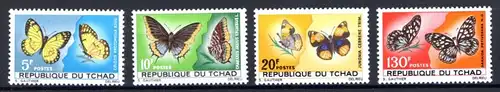 Tschad 174-177 postfrisch Schmetterling #Schm1391