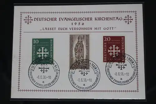 BRD auf Postkarte als Mischfrankatur Dt. Evangelischer Kirchentag 1956 #BC103