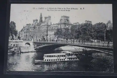 AK Paris L´Hôtel-de-Ville er le Pont d´Arcole 1923 #PL612