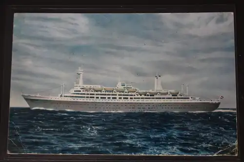 AK Holland-Amerika Line SS Rotterdam, Stapellauf: 13. 09.1958 #PL589