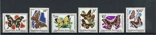 Ruanda 147-152 postfrisch Schmetterling #Schm1467