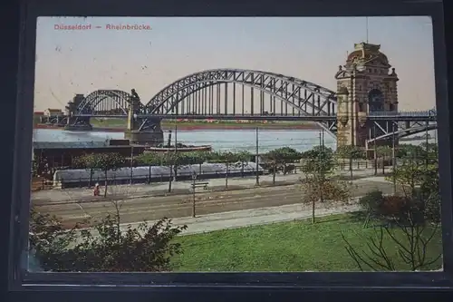 AK Düsseldorf Rheinbrücke 1912 #PL947