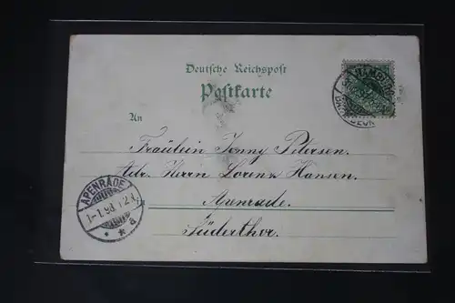 AK Hamburg Mehrbildkarte (Rathaus, Alsterarkaden usw.) 1897 #PL762