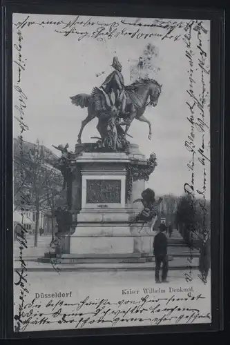 AK Düsseldorf Kaiser Wilhelm Denkmal 1905 #PL943