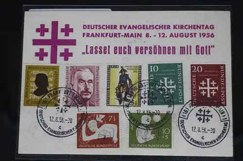 BRD auf Postkarte als Mischfrankatur Dt. Evangelischer Kirchentag 1956 #BC101