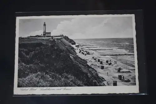 AK Seebad Horst Leuchtturm mit Strand 1936 #PL812