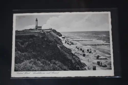AK Seebad Horst Leuchtturm mit Strand 1936 #PL812